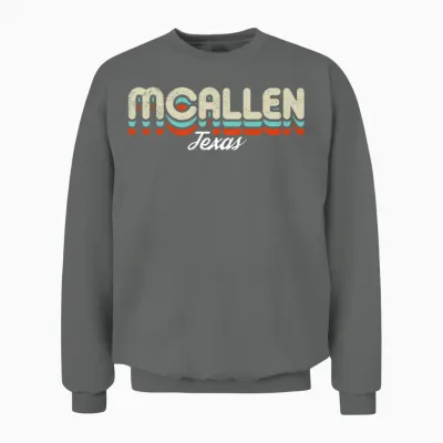 Retro Mcallen Texas Unisex Sweatshirt - Graphite Heather
