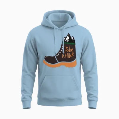 Take a Hike Unisex Hoodie - Light Blue