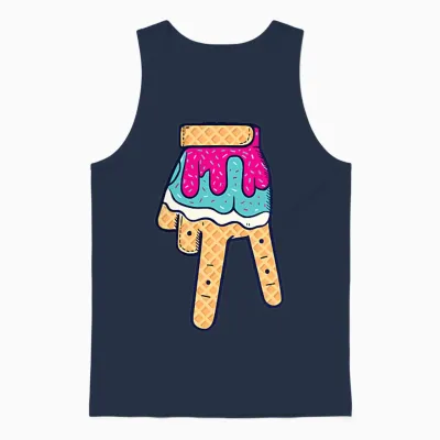 Baseball Drip for Boys Ice Cream Youth Boys Lifestyle 101 Unisex Tank Top - Navy