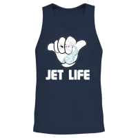 Jet Life. Unisex Tank Top - Navy – 2
