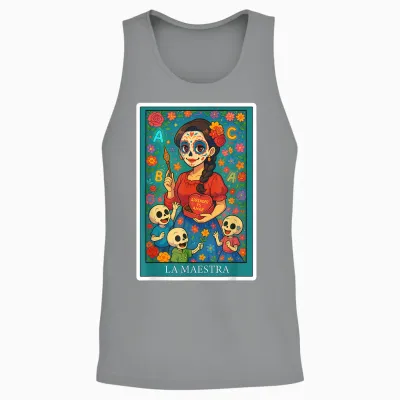 La Maestra | Spanish-Mexican Bingo Card Funny Gifts Unisex Tank Top - Sport Grey