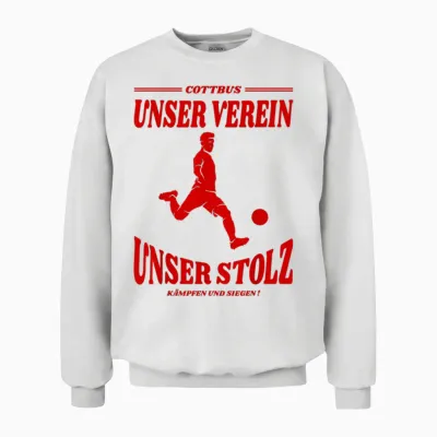 Cottbus Fußball Fan Unisex Sweatshirt - White