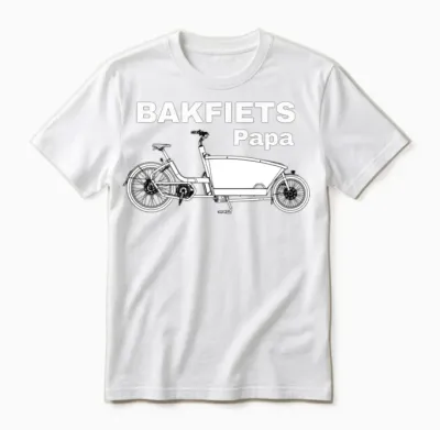 Bakfiets Papa Unisex T-Shirt - White