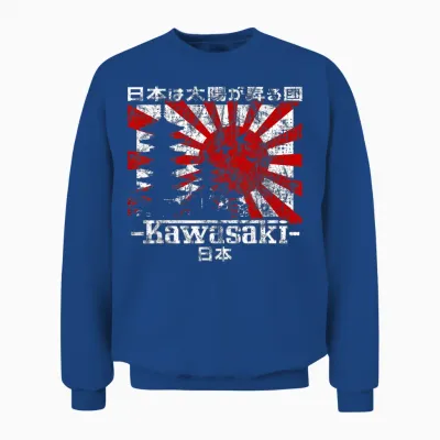 Kawasaki City 90s Retro Japan Esthetics 80s Kawasaki Unisex Sweatshirt - Royal
