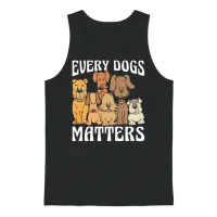 Service Dog Trainer Every Dog Matters Service Dog Unisex Tank Top - Black – 1