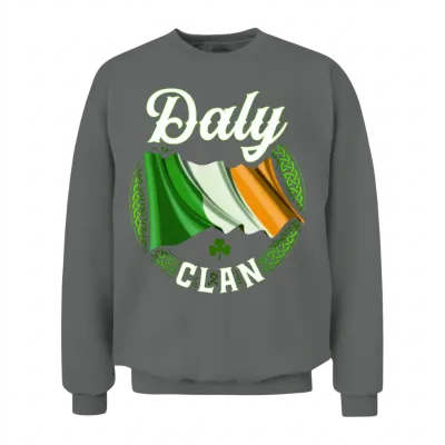 Daly Surname Irish Last Name Ireland Unisex Sweatshirt - Graphite Heather