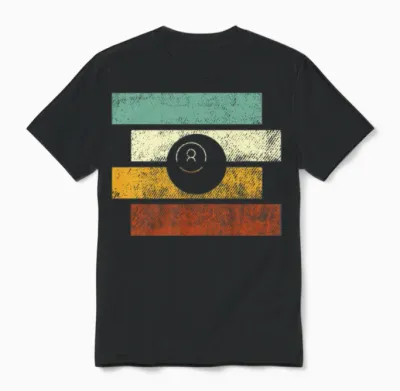 Billiards Retro Unisex T-Shirt - Black