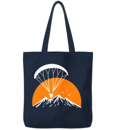 Paramotoring Retro Vintage Tote Bags - Navy