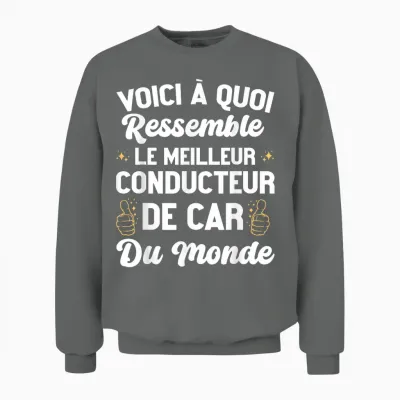 This Is What the Best T-Shirt Car Driver Looks Like, Black, S Unisex Sweatshirt - Graphite Heather