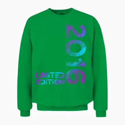 Kids 8th Birthday Limited Edition Vintage 2016 Boy Girl T-Shirt, Black Unisex Sweatshirt - Irish Green