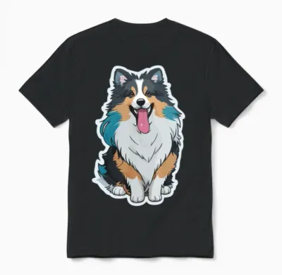 Cute Dog Unisex T-Shirt - Black