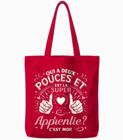 A Super Apprentice Gift for an Apprentice End of Internship T-Shirt, Black, S Tote Bags - Red