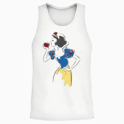 Disney Princess Snow White Apple Glitter Unisex Tank Top - White