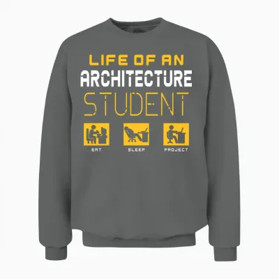 Funny Architecture Student Unisex Sweatshirt - Graphite Heather