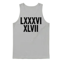 8647 Lxxxvi Xlvii Roman Numerals Subtle Anti Trump Unisex Tank Top - Ash – 1
