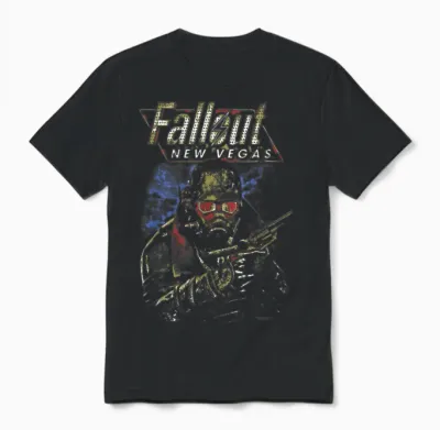 Fallout New Vegas Ranger Vintage Distressed Video Game Unisex T-Shirt - Black