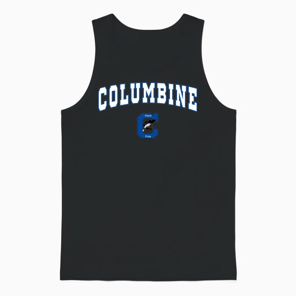 Columbine Senior High School Rebels C2 Unisex Tank Top in Black