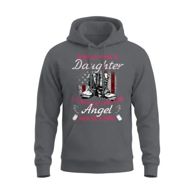 World War Ii Daughter I Used to Be His Angel Unisex Hoodie - Charcoal