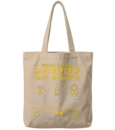 Accountant Safety Info Tote Bags - Natural