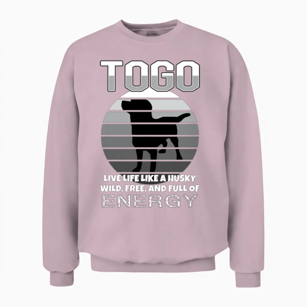 Dog Togo Dog - Lovers Unisex Sweatshirt in Light Pink