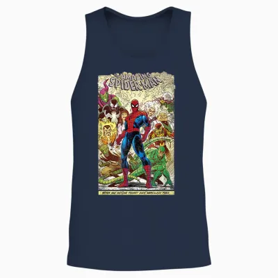 Marvel the Amazing Spider-Man Comic Unisex Tank Top - Navy