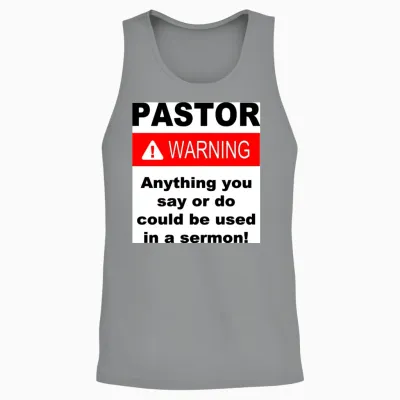 Pastor Warning Unisex Tank Top - Sport Grey