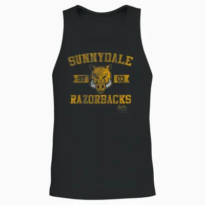 Buffy the Vampire Slayer Sunnydale Razorbacks Collegiate Unisex Tank Top - Black