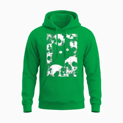 Satanic Occult Cat Goth Grunge Black Metal Crust Punk Unisex Hoodie - Irish Green