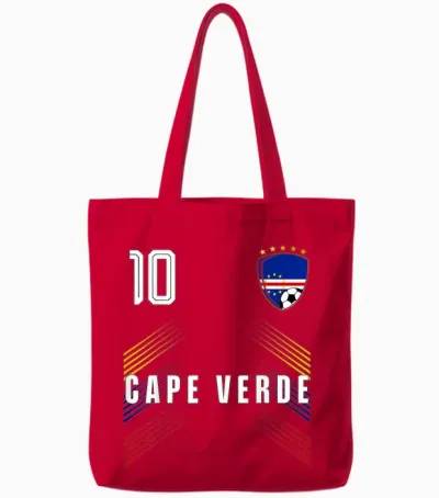 Cape Verde Flag Cape Verdean Pride Lovers Tote Bags - Red