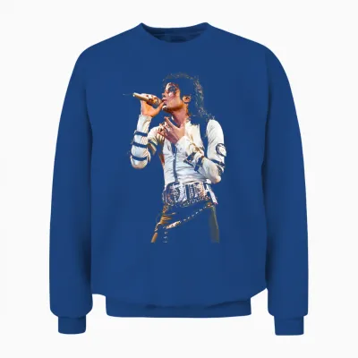 Michael Jackson World Tour Singing Live Bad 1988 Unisex Sweatshirt - Royal