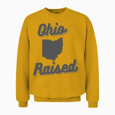 Ohio Raised Grey Grey Unisex Sweatshirt - Gold