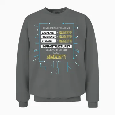 Developer Life Hack - Coding Jokes Funny Developer Unisex Sweatshirt - Graphite Heather