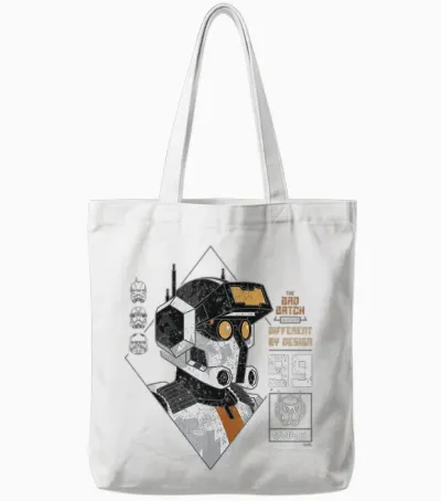 Star Wars the Bad Batch Tech Different by Design Tote Bags - White