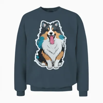 Cute Dog Unisex Sweatshirt - Dark Heather