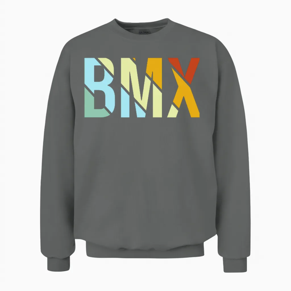 Bmx Retro - Cycling Unisex Sweatshirt in Graphite Heather