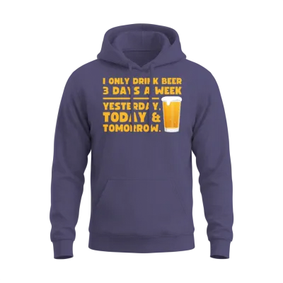 Funny Beer Unisex Hoodie - Heather Sport Dark Navy