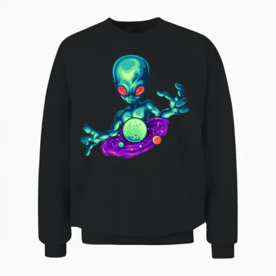 Alien His Universe Unisex Sweatshirt - Black