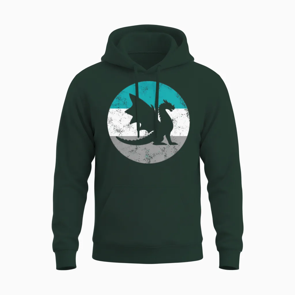 Dragon Retro for Men or Boys Unisex Hoodie - Forest
