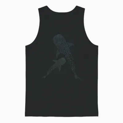 Whale Shark T-Shirt, Black Unisex Tank Top - Black