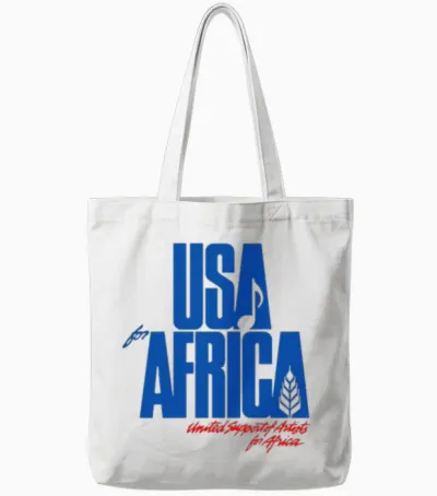 Usa for Africa Merch Tote Bags - White
