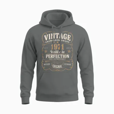 54 Years Man 1971 Birthday T Shirt 54 Years Man 1971 T-Shirt, Black, S Unisex Hoodie - Graphite Heather