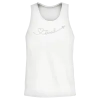 Travel Love with Plane Unisex Tank Top - White – 2