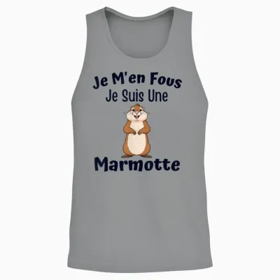Je M'en Fous Je Suis Un Marmot | Cute Colorful T-Shirt Gift Unisex Tank Top - Sport Grey