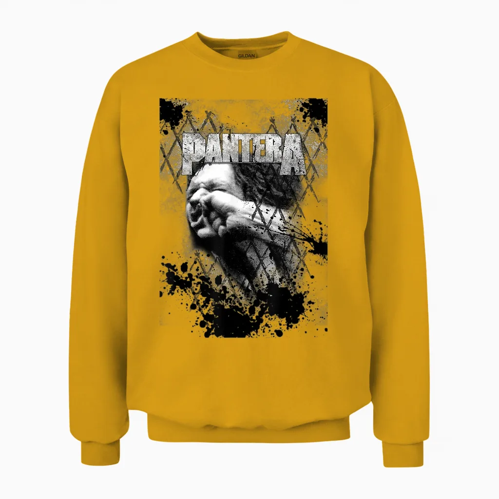 Pantera Offizielle Vulgär T-Shirt - Klassisch, Schwarz, Unisex, Kurzarm, S Unisex Sweatshirt in Gold