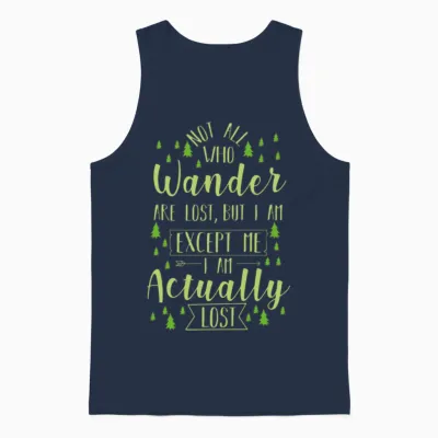 Hiking Funny Saying Unisex Tank Top - Navy