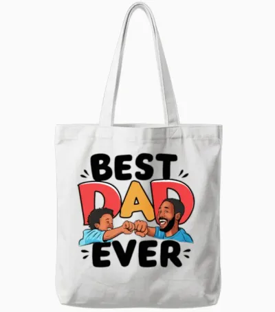 Father's Day the Best Dad in the World Tote Bags - White
