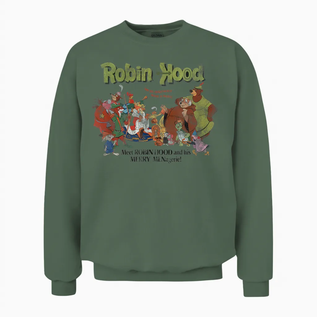 Robin Hood Retro Movie Unisex Sweatshirt in Military Green