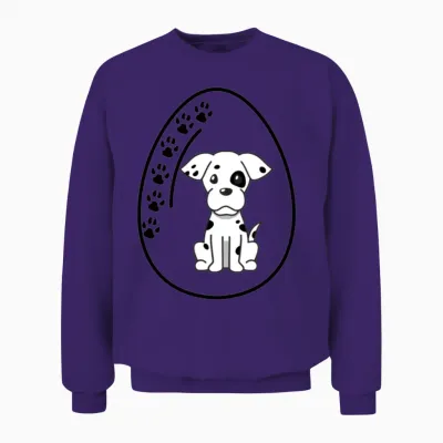 Dog in the Egg Egg Dog Unisex Sweatshirt - Purple
