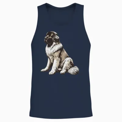 Newfoundland Dog Unisex Tank Top - Navy