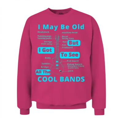 Funny Cool Bands Quote - Funny Guitar Player Unisex Sweatshirt - Heliconia
